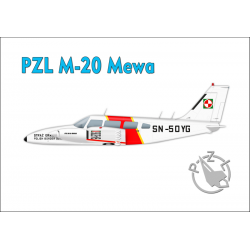 Magnes samolot PZL M-20 Mewa
